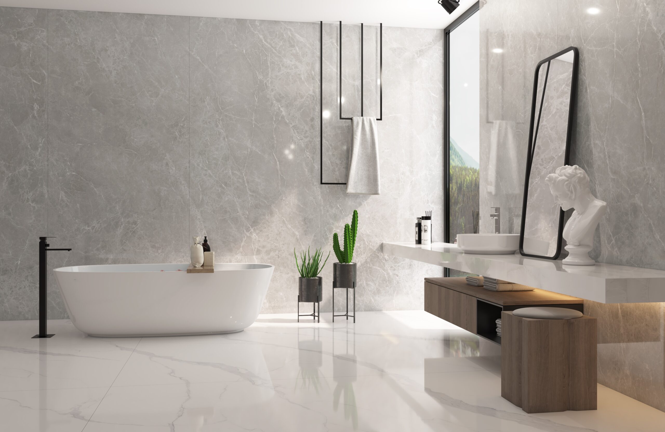 Home modern marble bathroom design